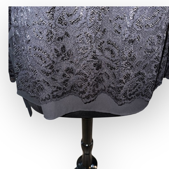 NWT KAREN KANE Black Long Sleeve Floral Lace Blouse - Large - Picture 7 of 17